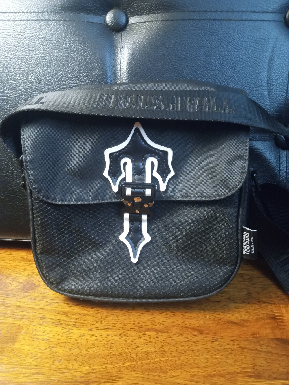 Trap star Crossbody Bag with Long T And White Accents
